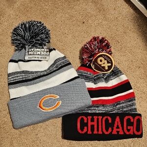 Chicago Fleece Lined Beanie Set